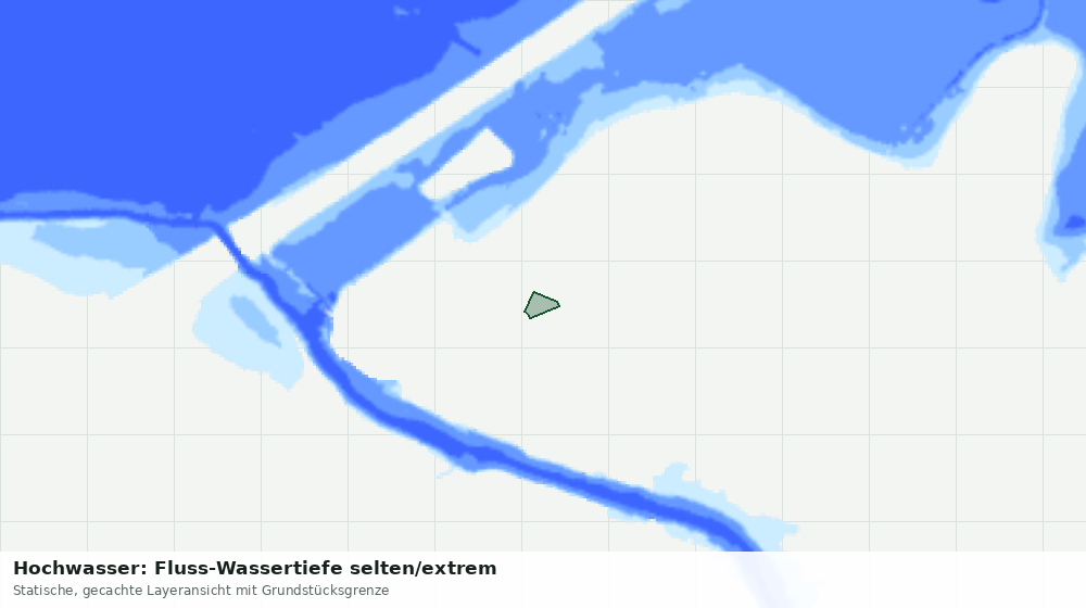 Statische Kartenansicht: Hochwasser: Fluss-Wassertiefe selten/extrem