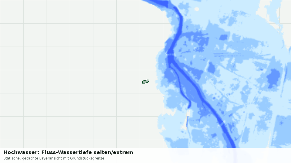 Statische Kartenansicht: Hochwasser: Fluss-Wassertiefe selten/extrem