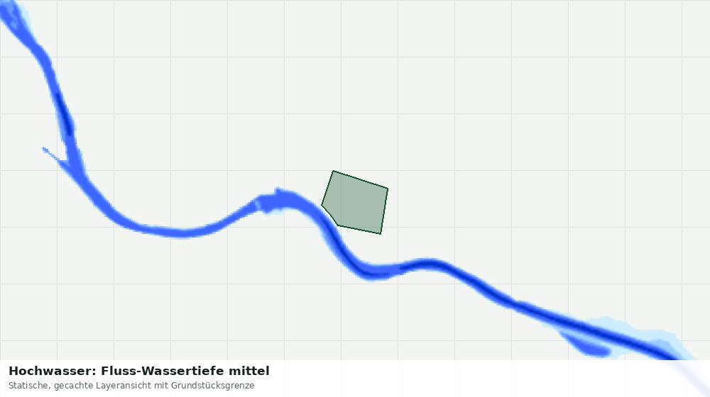 Statische Kartenansicht: Hochwasser: Fluss-Wassertiefe mittel