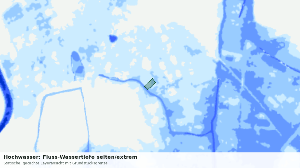Statische Kartenansicht: Hochwasser: Fluss-Wassertiefe selten/extrem