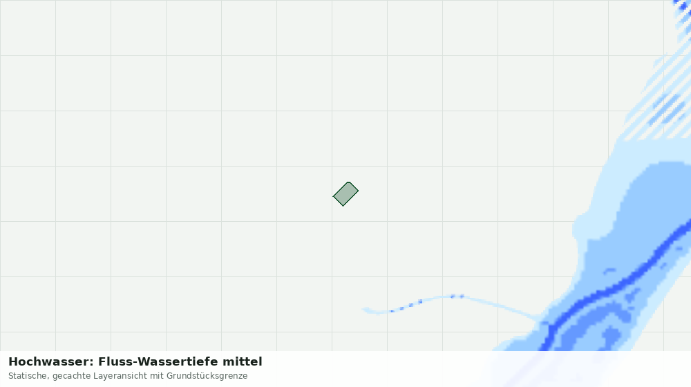 Statische Kartenansicht: Hochwasser: Fluss-Wassertiefe mittel