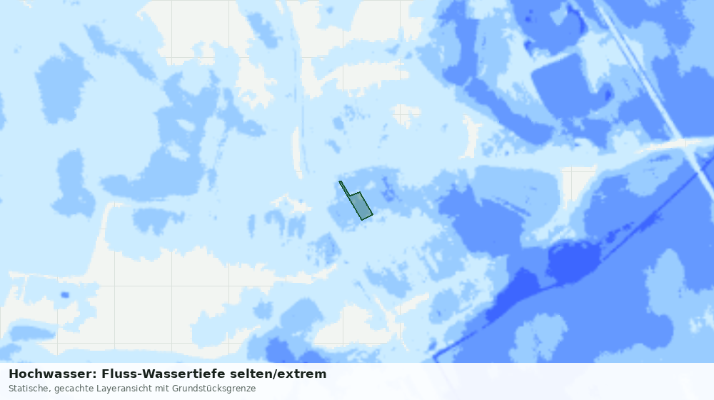 Statische Kartenansicht: Hochwasser: Fluss-Wassertiefe selten/extrem