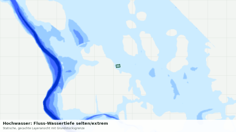 Statische Kartenansicht: Hochwasser: Fluss-Wassertiefe selten/extrem