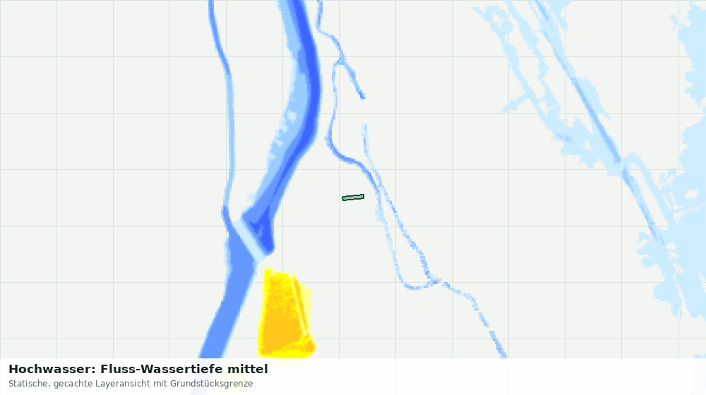 Statische Kartenansicht: Hochwasser: Fluss-Wassertiefe mittel