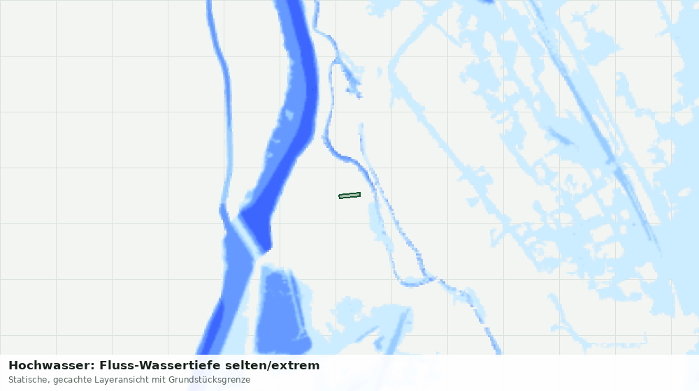 Statische Kartenansicht: Hochwasser: Fluss-Wassertiefe selten/extrem