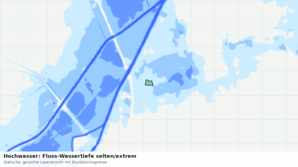 Statische Kartenansicht: Hochwasser: Fluss-Wassertiefe selten/extrem