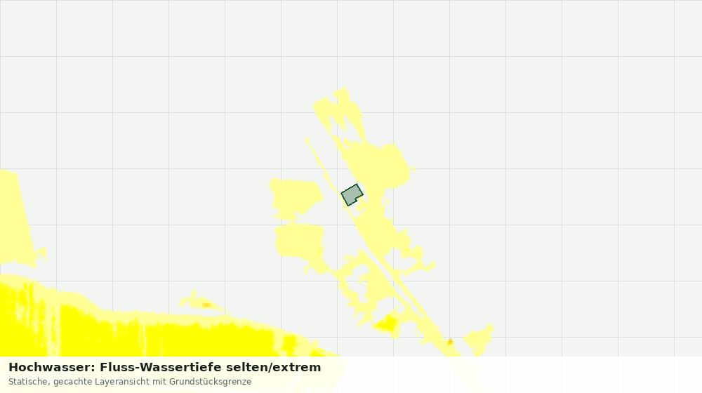 Statische Kartenansicht: Hochwasser: Fluss-Wassertiefe selten/extrem