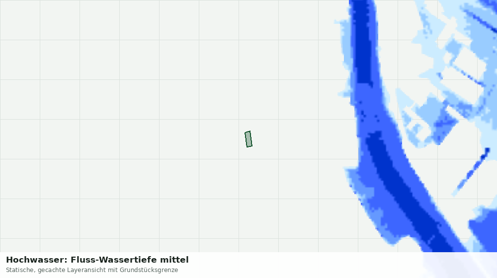 Statische Kartenansicht: Hochwasser: Fluss-Wassertiefe mittel