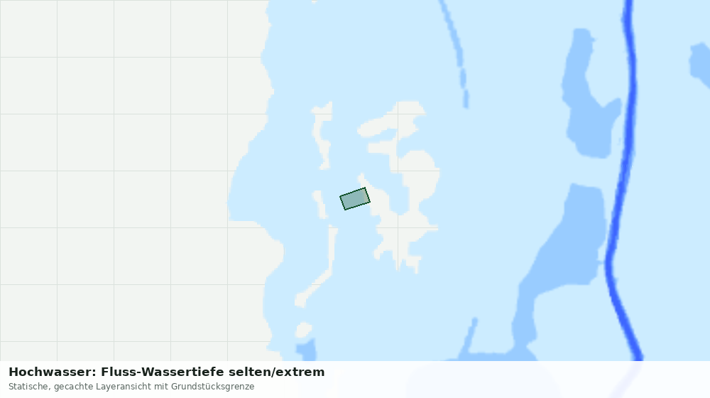 Statische Kartenansicht: Hochwasser: Fluss-Wassertiefe selten/extrem