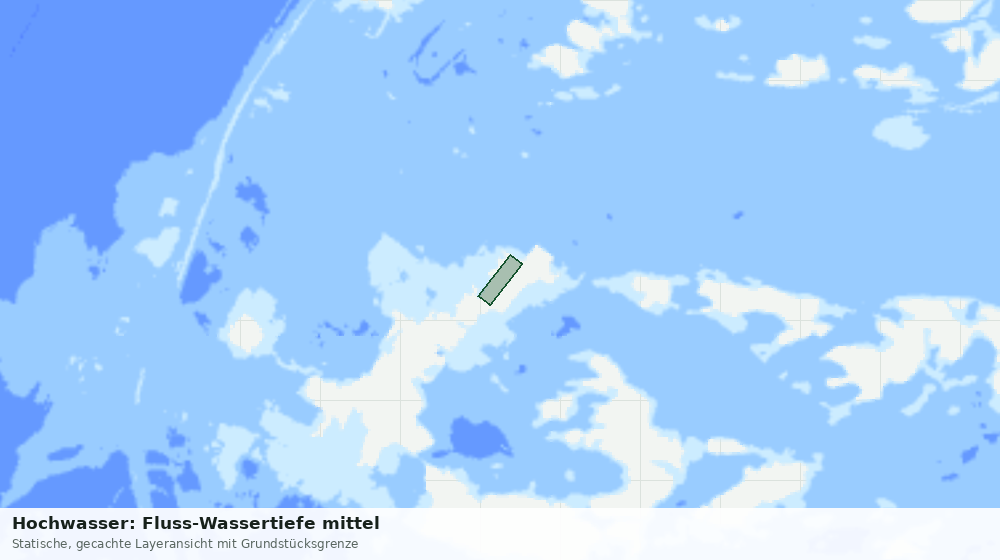 Statische Kartenansicht: Hochwasser: Fluss-Wassertiefe mittel