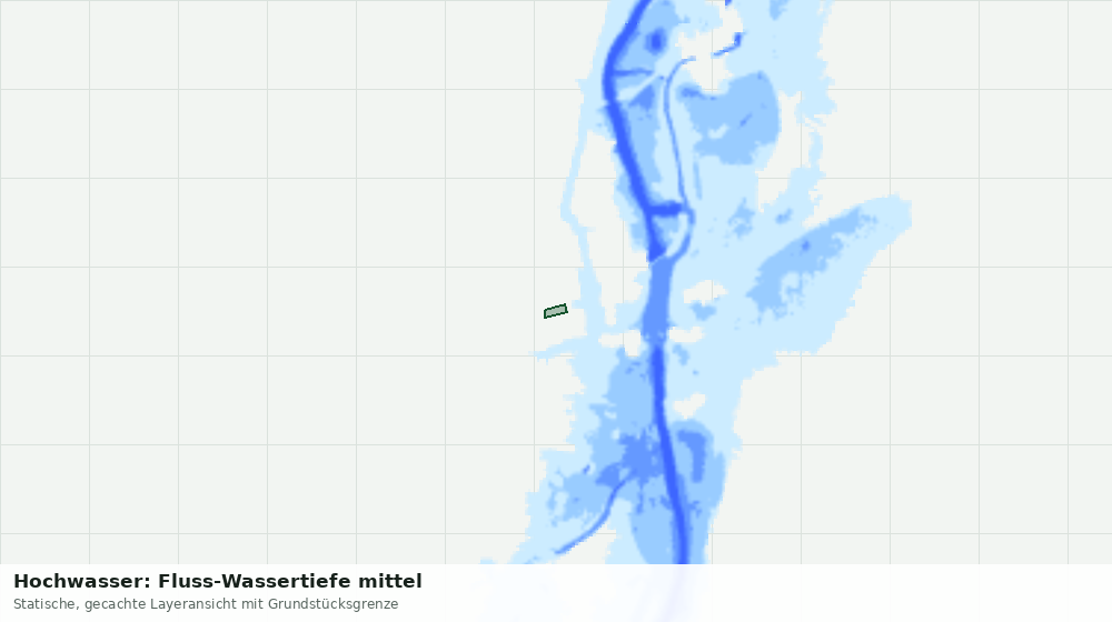 Statische Kartenansicht: Hochwasser: Fluss-Wassertiefe mittel