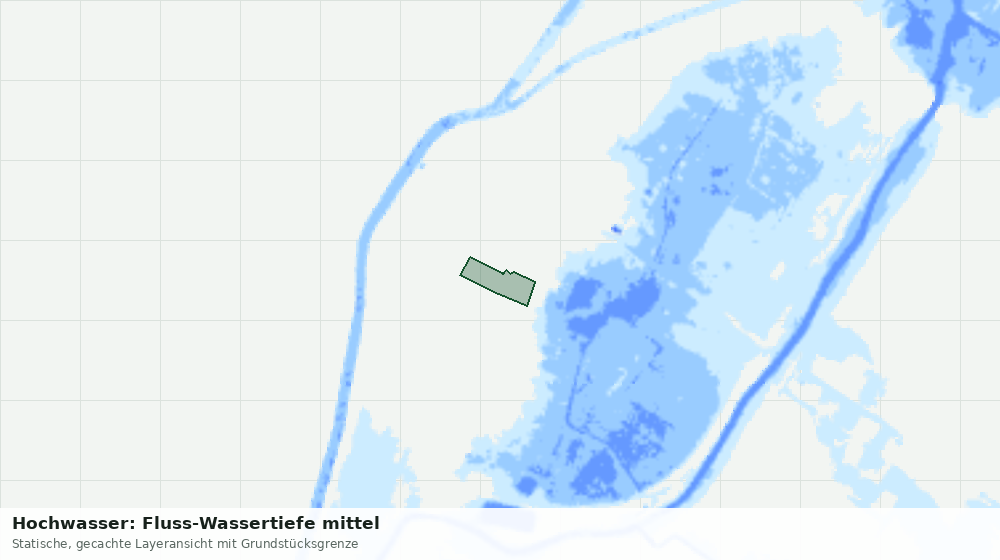 Statische Kartenansicht: Hochwasser: Fluss-Wassertiefe mittel