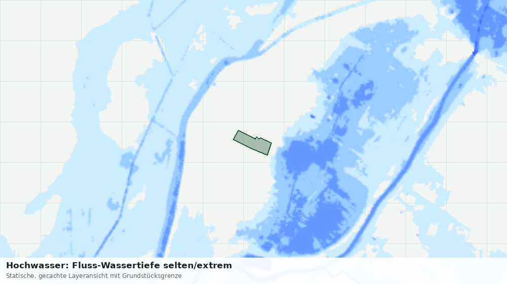 Statische Kartenansicht: Hochwasser: Fluss-Wassertiefe selten/extrem