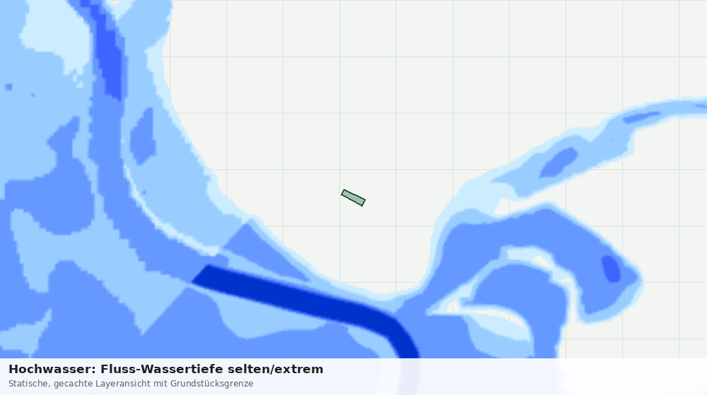 Statische Kartenansicht: Hochwasser: Fluss-Wassertiefe selten/extrem