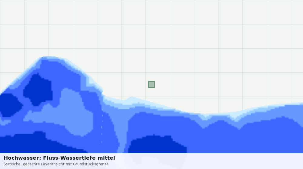 Statische Kartenansicht: Hochwasser: Fluss-Wassertiefe mittel