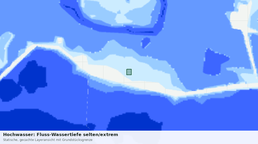 Statische Kartenansicht: Hochwasser: Fluss-Wassertiefe selten/extrem