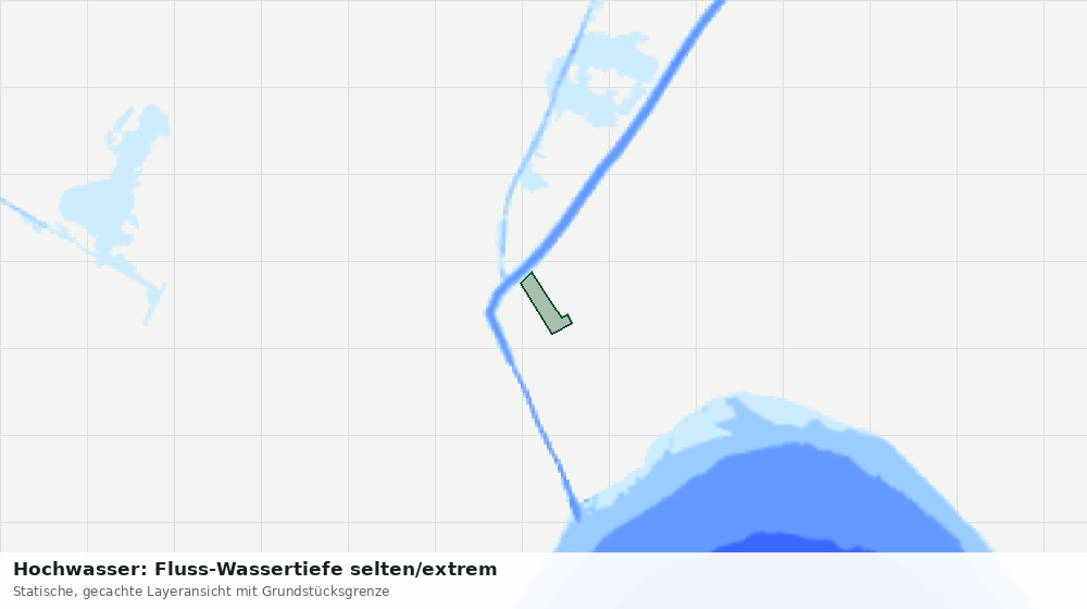 Statische Kartenansicht: Hochwasser: Fluss-Wassertiefe selten/extrem
