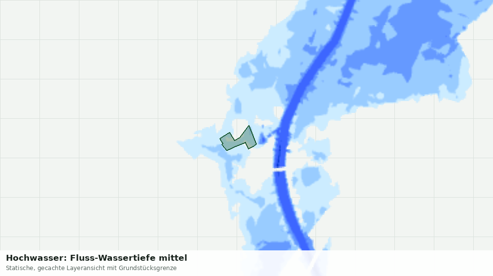 Statische Kartenansicht: Hochwasser: Fluss-Wassertiefe mittel