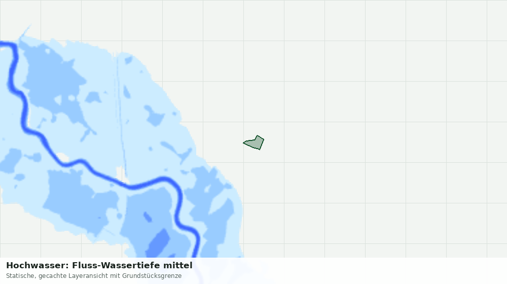 Statische Kartenansicht: Hochwasser: Fluss-Wassertiefe mittel