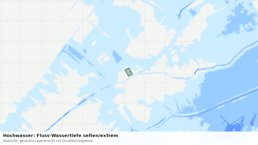 Statische Kartenansicht: Hochwasser: Fluss-Wassertiefe selten/extrem