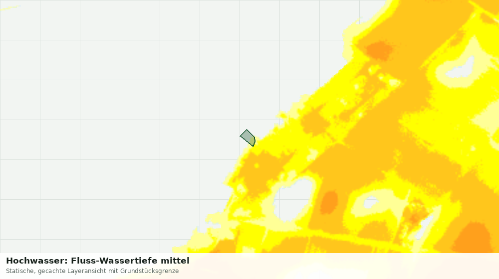 Statische Kartenansicht: Hochwasser: Fluss-Wassertiefe mittel