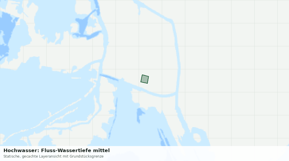 Statische Kartenansicht: Hochwasser: Fluss-Wassertiefe mittel