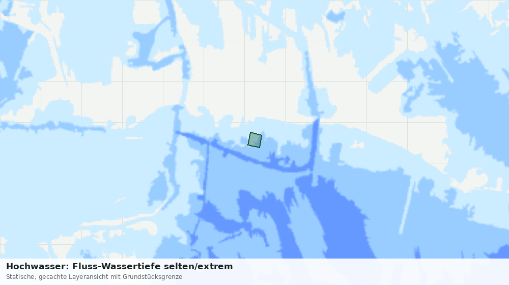 Statische Kartenansicht: Hochwasser: Fluss-Wassertiefe selten/extrem