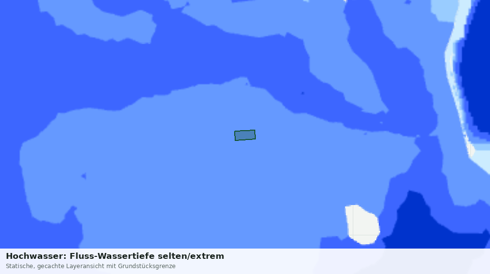 Statische Kartenansicht: Hochwasser: Fluss-Wassertiefe selten/extrem