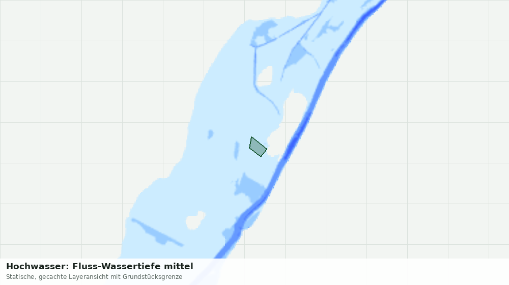 Statische Kartenansicht: Hochwasser: Fluss-Wassertiefe mittel
