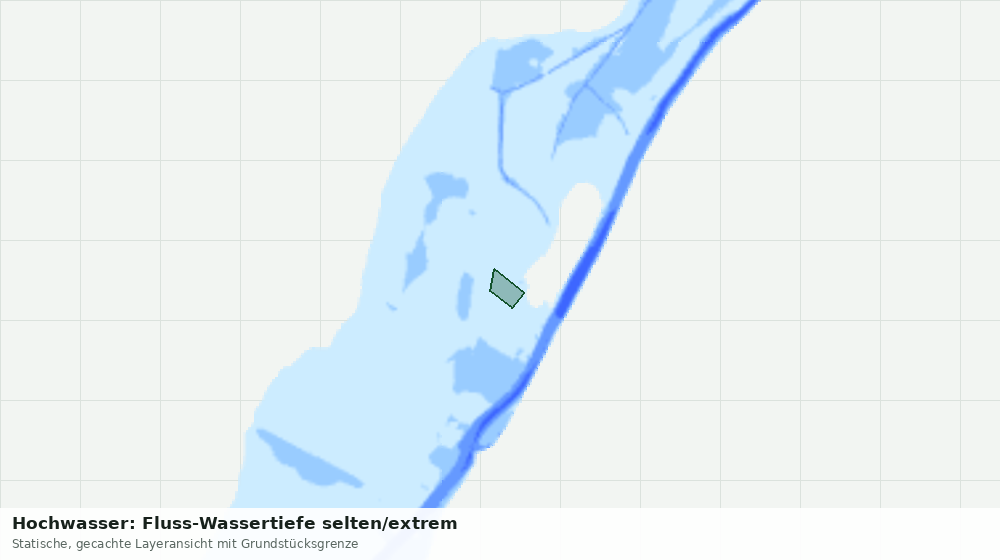 Statische Kartenansicht: Hochwasser: Fluss-Wassertiefe selten/extrem