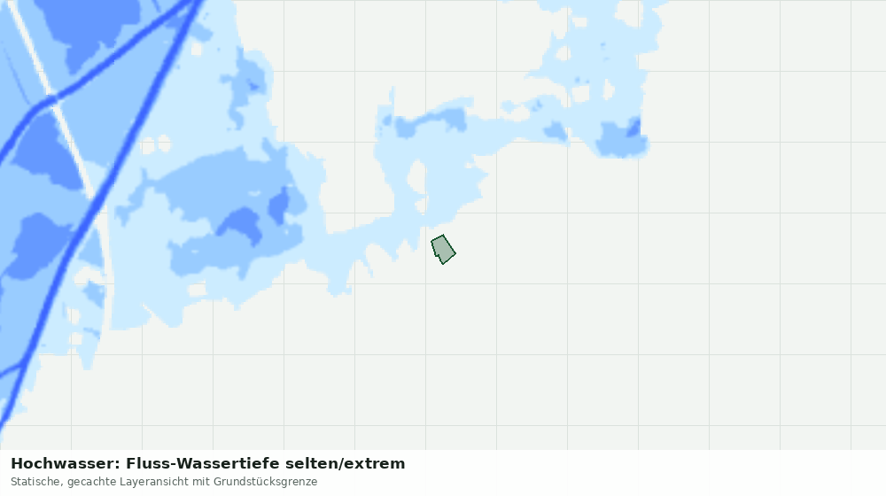 Statische Kartenansicht: Hochwasser: Fluss-Wassertiefe selten/extrem