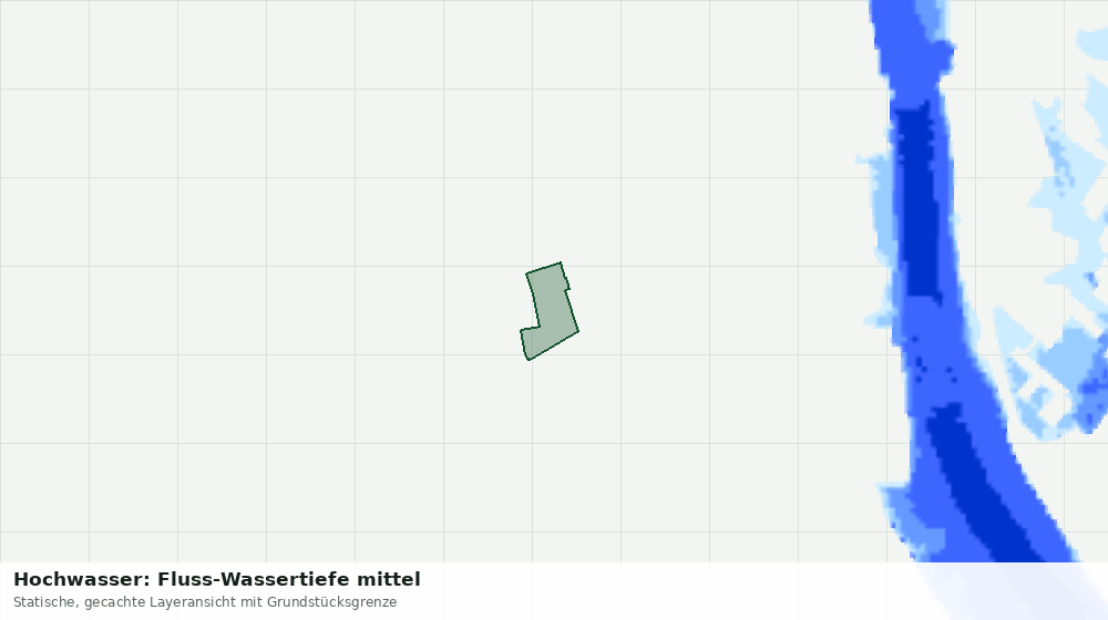 Statische Kartenansicht: Hochwasser: Fluss-Wassertiefe mittel
