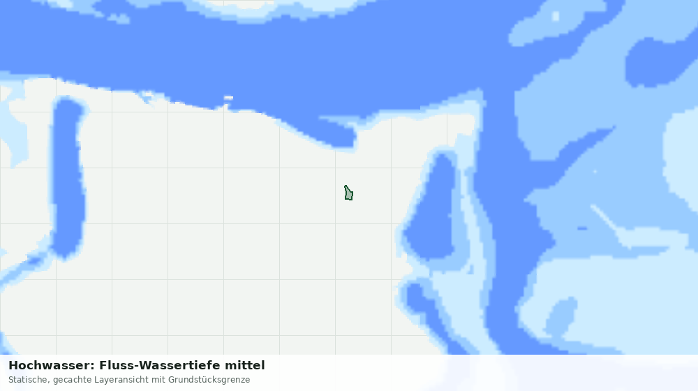 Statische Kartenansicht: Hochwasser: Fluss-Wassertiefe mittel