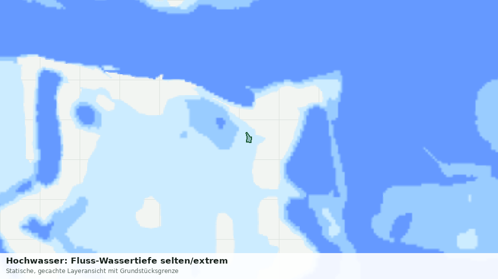 Statische Kartenansicht: Hochwasser: Fluss-Wassertiefe selten/extrem