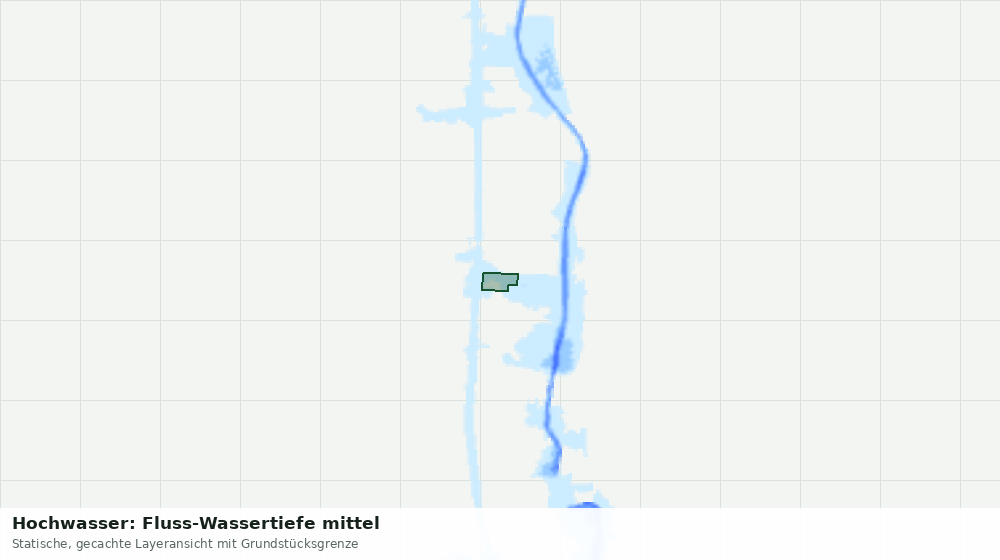 Statische Kartenansicht: Hochwasser: Fluss-Wassertiefe mittel
