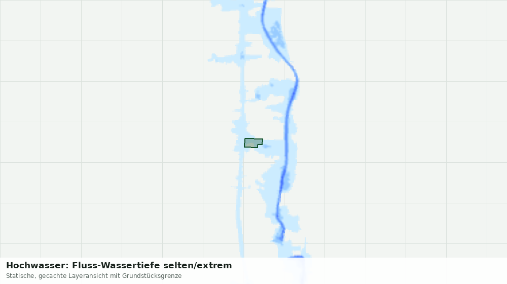 Statische Kartenansicht: Hochwasser: Fluss-Wassertiefe selten/extrem