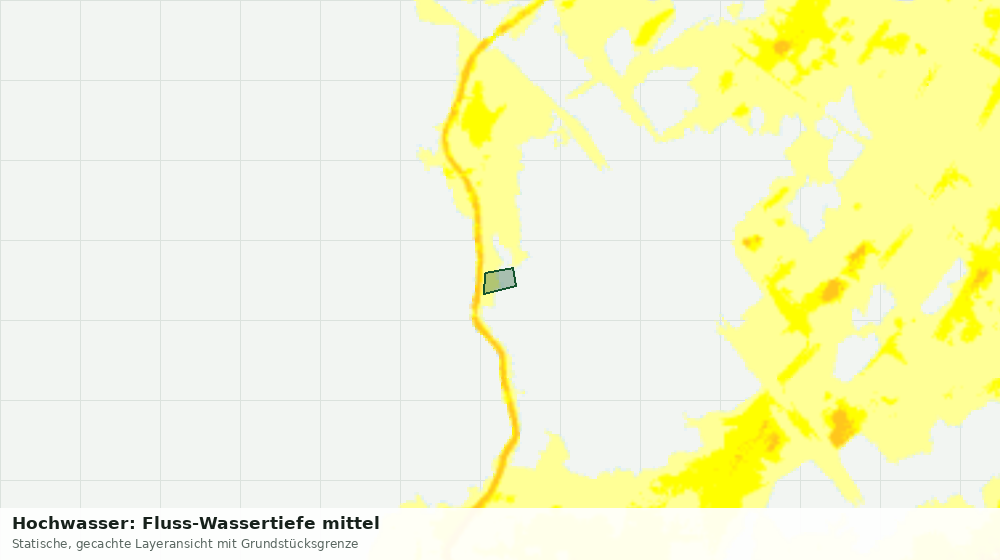 Statische Kartenansicht: Hochwasser: Fluss-Wassertiefe mittel