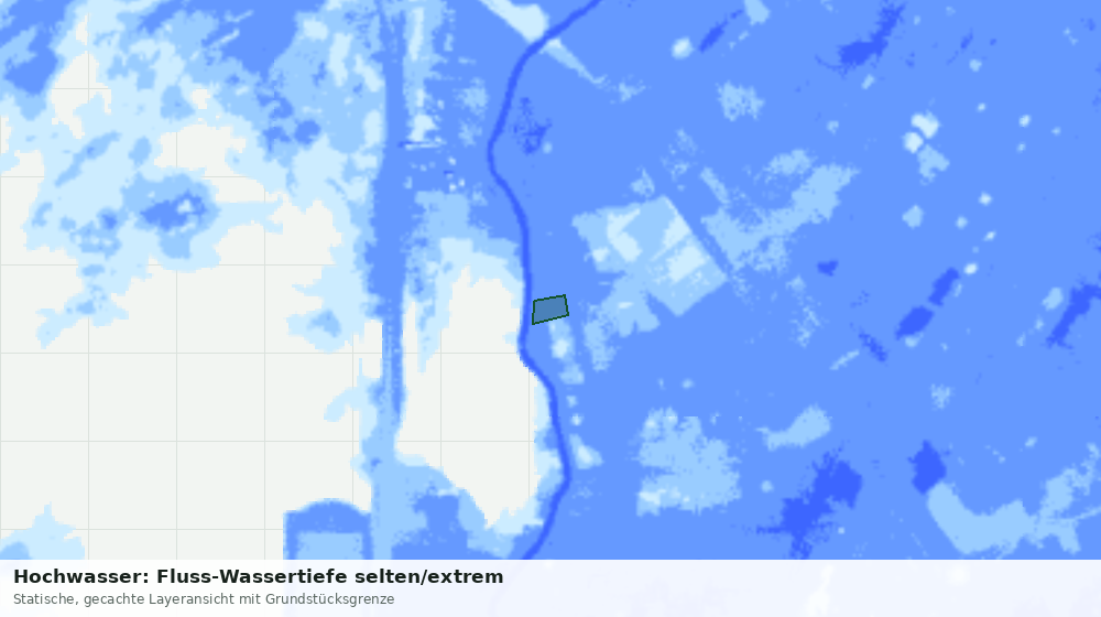Statische Kartenansicht: Hochwasser: Fluss-Wassertiefe selten/extrem