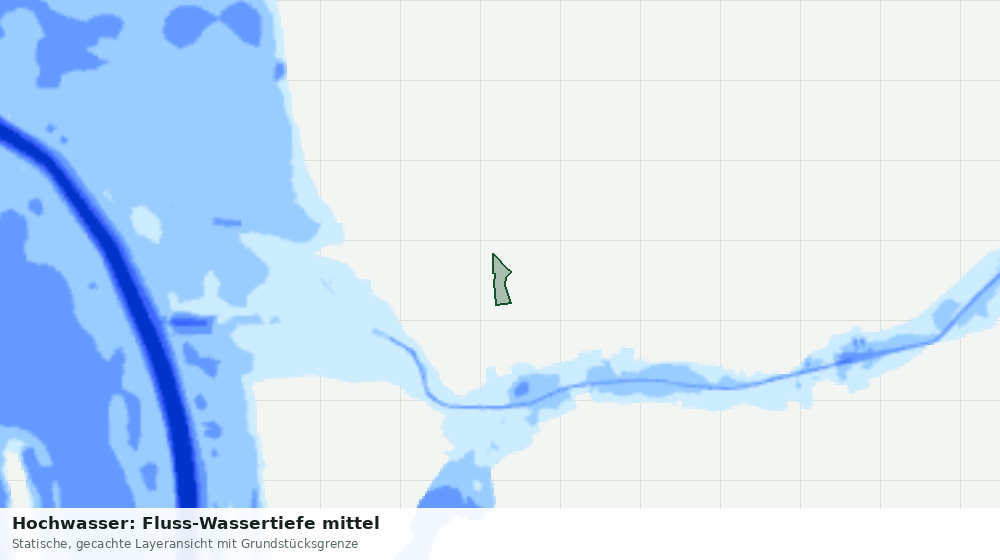 Statische Kartenansicht: Hochwasser: Fluss-Wassertiefe mittel