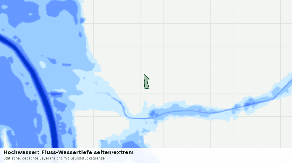 Statische Kartenansicht: Hochwasser: Fluss-Wassertiefe selten/extrem