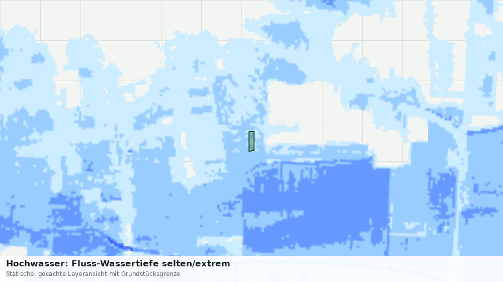 Statische Kartenansicht: Hochwasser: Fluss-Wassertiefe selten/extrem