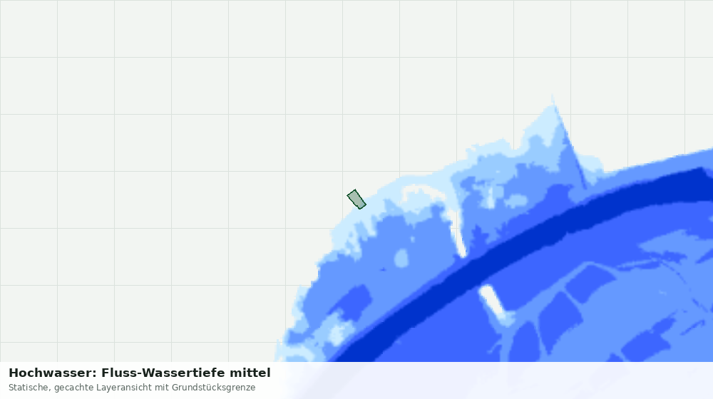 Statische Kartenansicht: Hochwasser: Fluss-Wassertiefe mittel