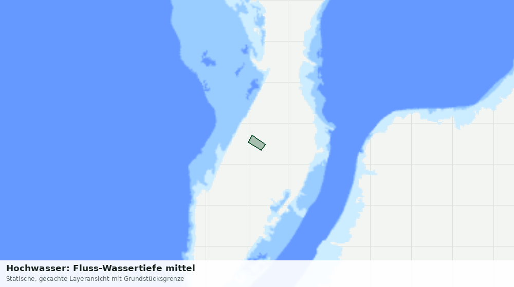 Statische Kartenansicht: Hochwasser: Fluss-Wassertiefe mittel
