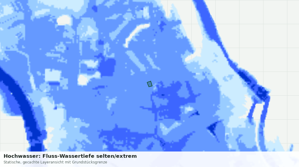 Statische Kartenansicht: Hochwasser: Fluss-Wassertiefe selten/extrem