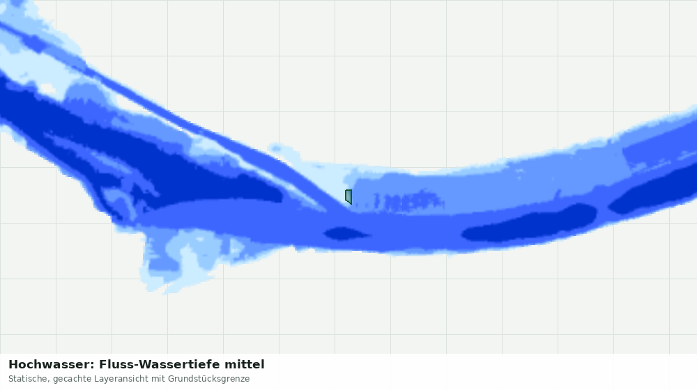 Statische Kartenansicht: Hochwasser: Fluss-Wassertiefe mittel