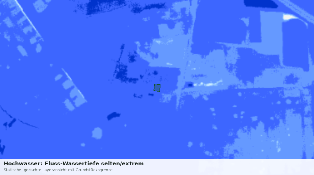 Statische Kartenansicht: Hochwasser: Fluss-Wassertiefe selten/extrem