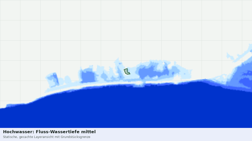 Statische Kartenansicht: Hochwasser: Fluss-Wassertiefe mittel
