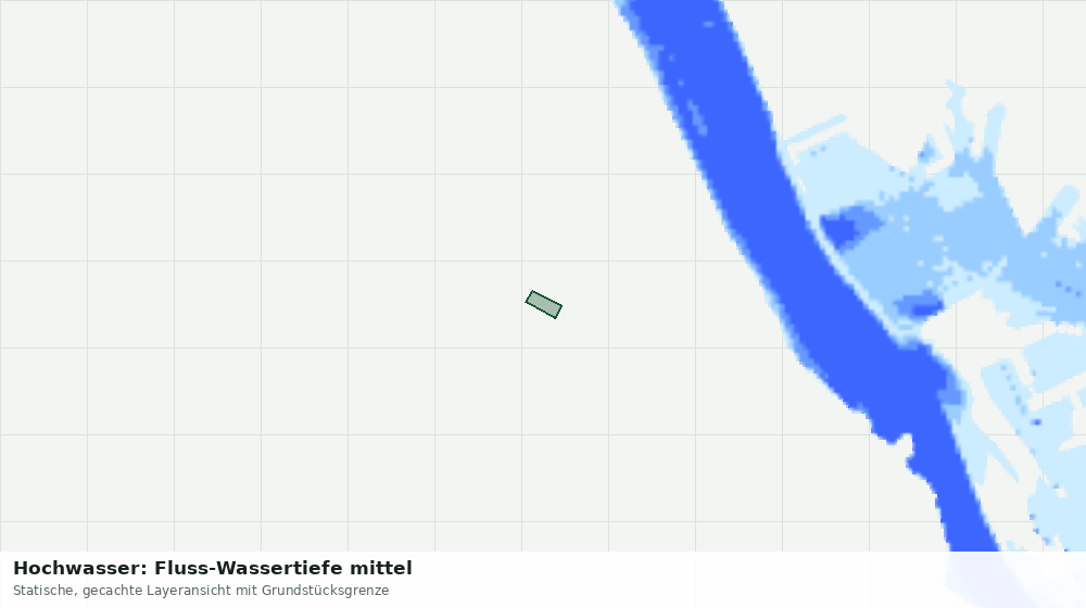 Statische Kartenansicht: Hochwasser: Fluss-Wassertiefe mittel