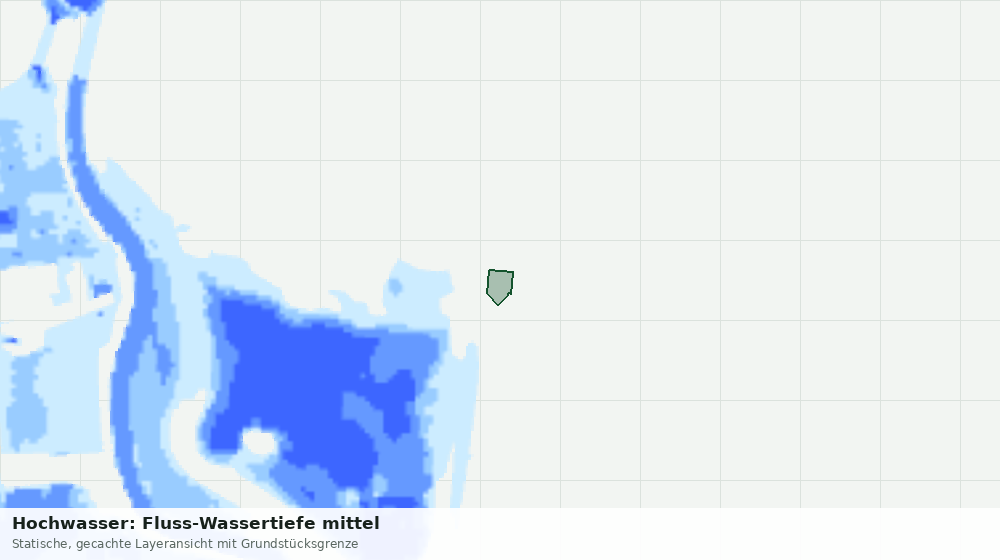 Statische Kartenansicht: Hochwasser: Fluss-Wassertiefe mittel