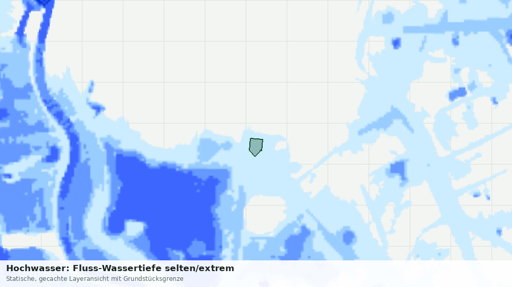 Statische Kartenansicht: Hochwasser: Fluss-Wassertiefe selten/extrem